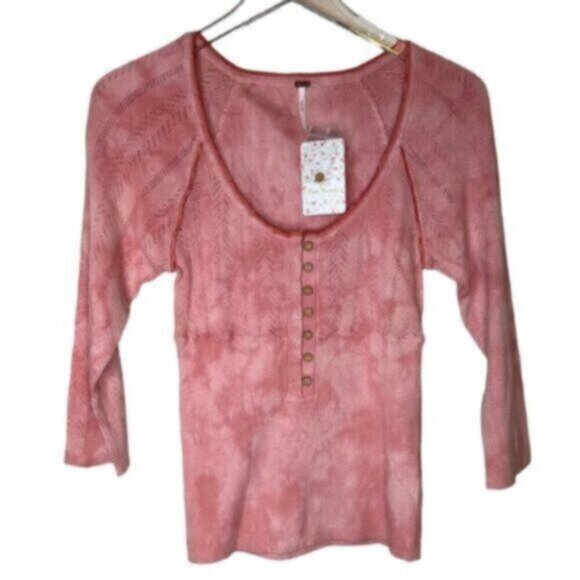 NWT Free People | Rory Henley Button Up Thermal Top Size Large - Picture 4 of 12
